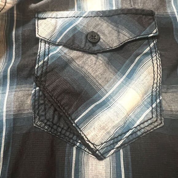 Helix Western Plaid Shirt XXL Athletic Fit Button-Down | Fall Layering Must-Have - Picture 10 of 11